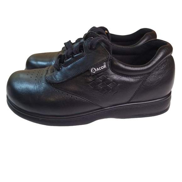 Acor Womens Comfort Walking Shoe Tandem Close Black Size 9.5 - Picture 2 of 10